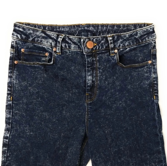 ASOS Super High Rise Dark Blue Acid Wash Jeans 28 - Picture 8 of 8